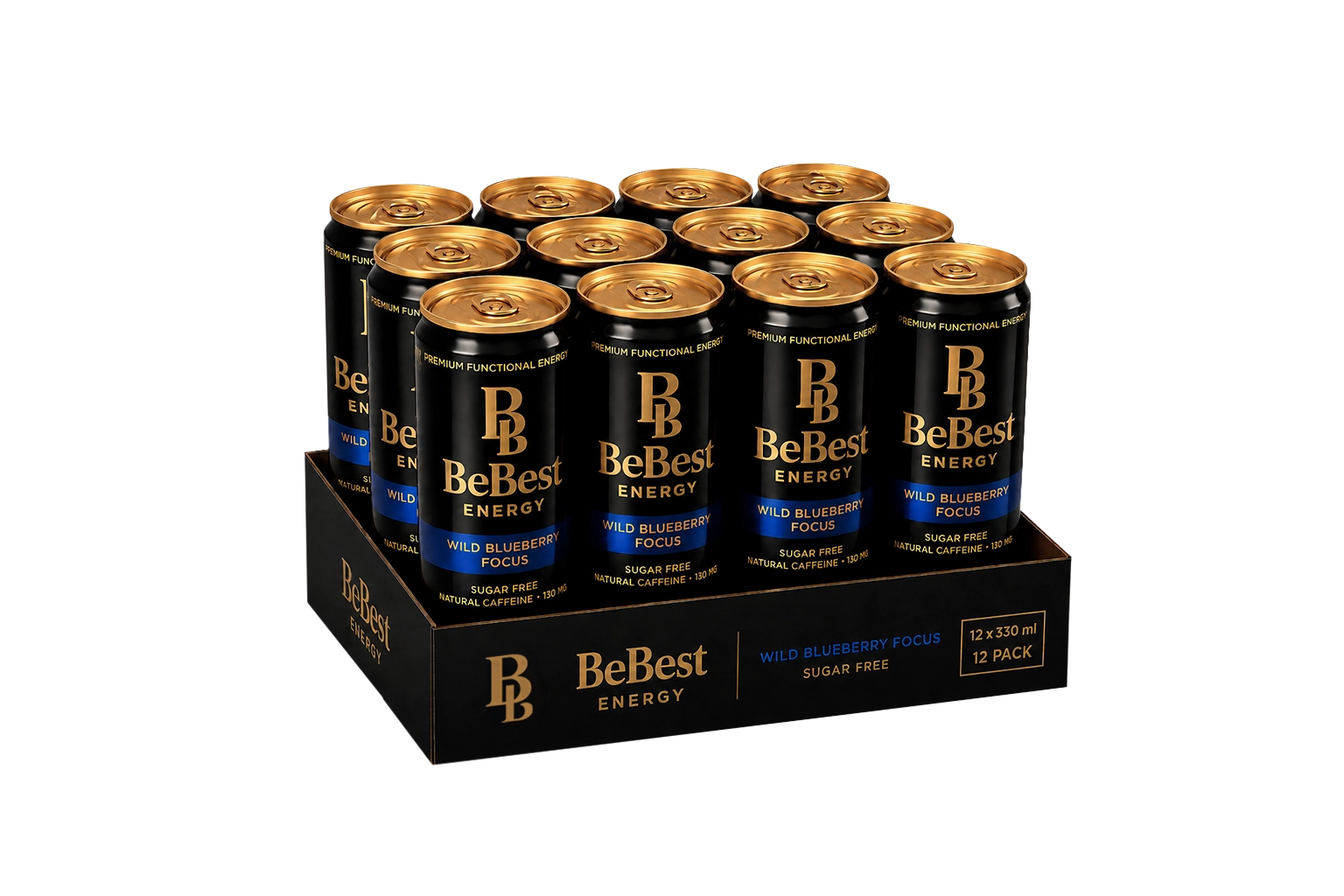 BeBest Energy Wild Blueberry Focus 12 x 330 ml