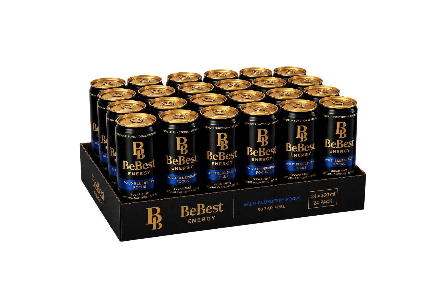 BeBest Energy Wild Blueberry Focus 24 x 330 ml